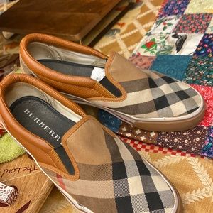 Burberry Tan and Brown Boat Shoes